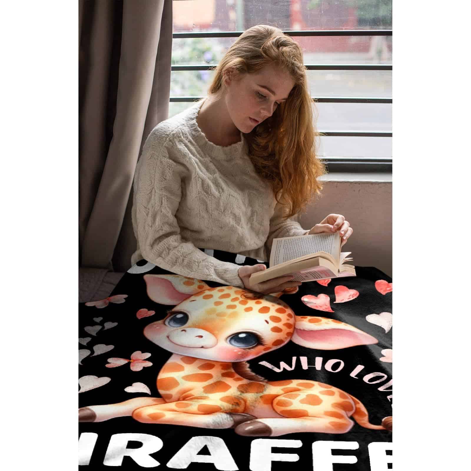 Manta de jirafa para chicas Solo una chica que ama los - Imagen 3