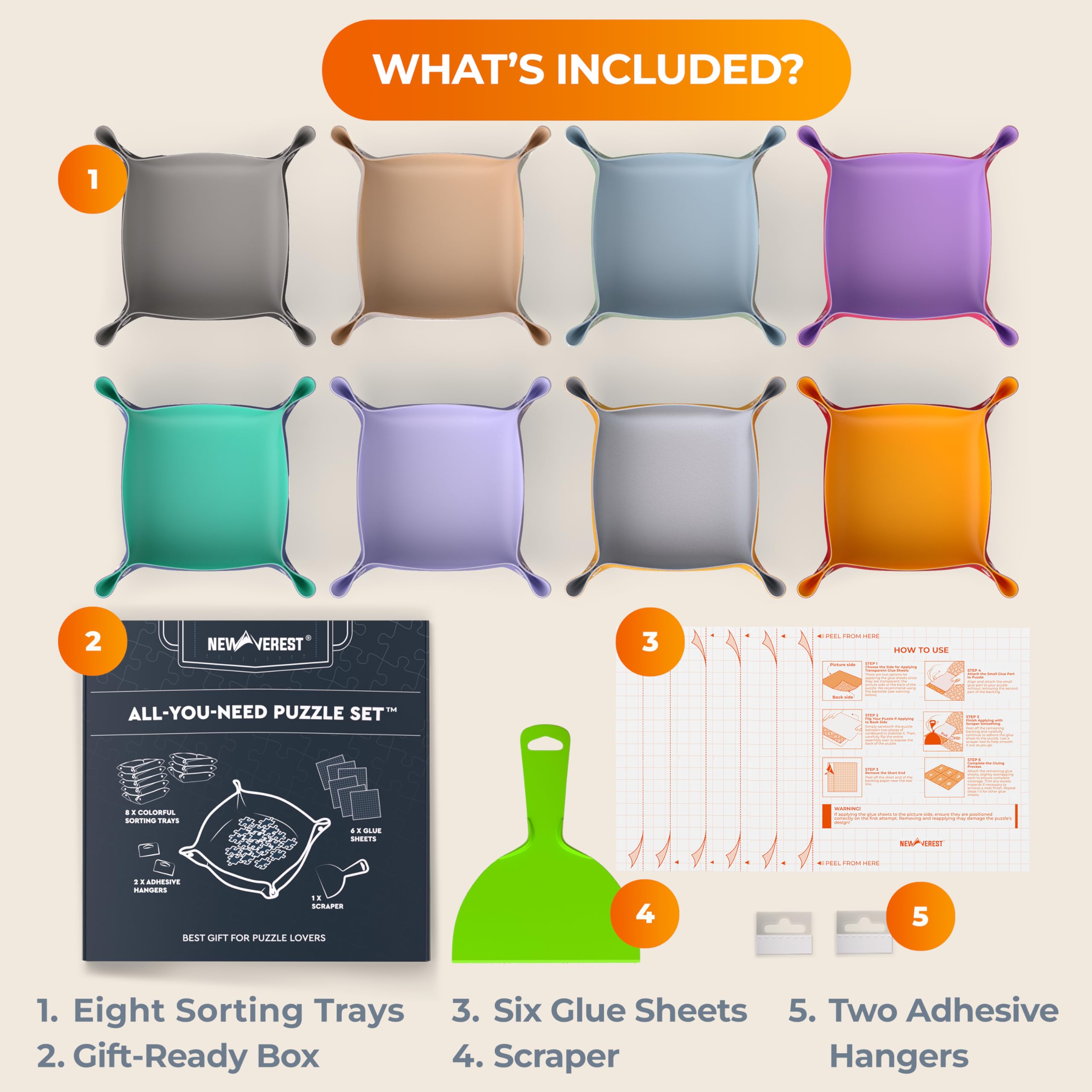 Set de Rompecabezas Newverest All-You-Need: 8 Bandejas de - Imagen 7