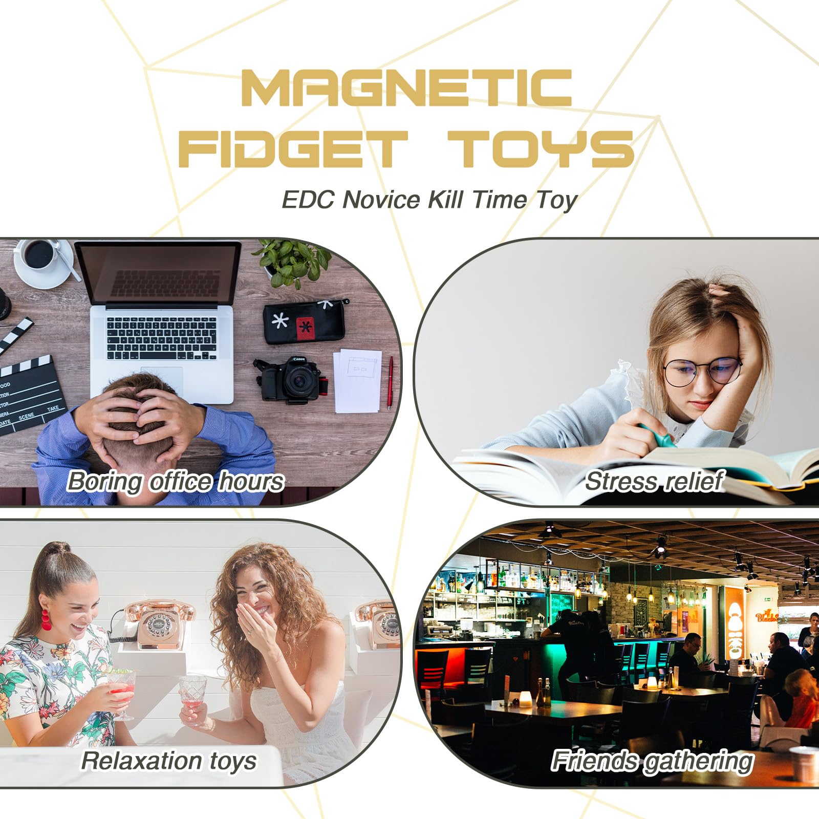 Nampoo Juguetes Fidget para Adultos Fidget Slider Spinner - Imagen 7