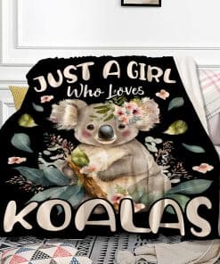 Manta de Koala para Mujeres Solo una Chica que Ama los