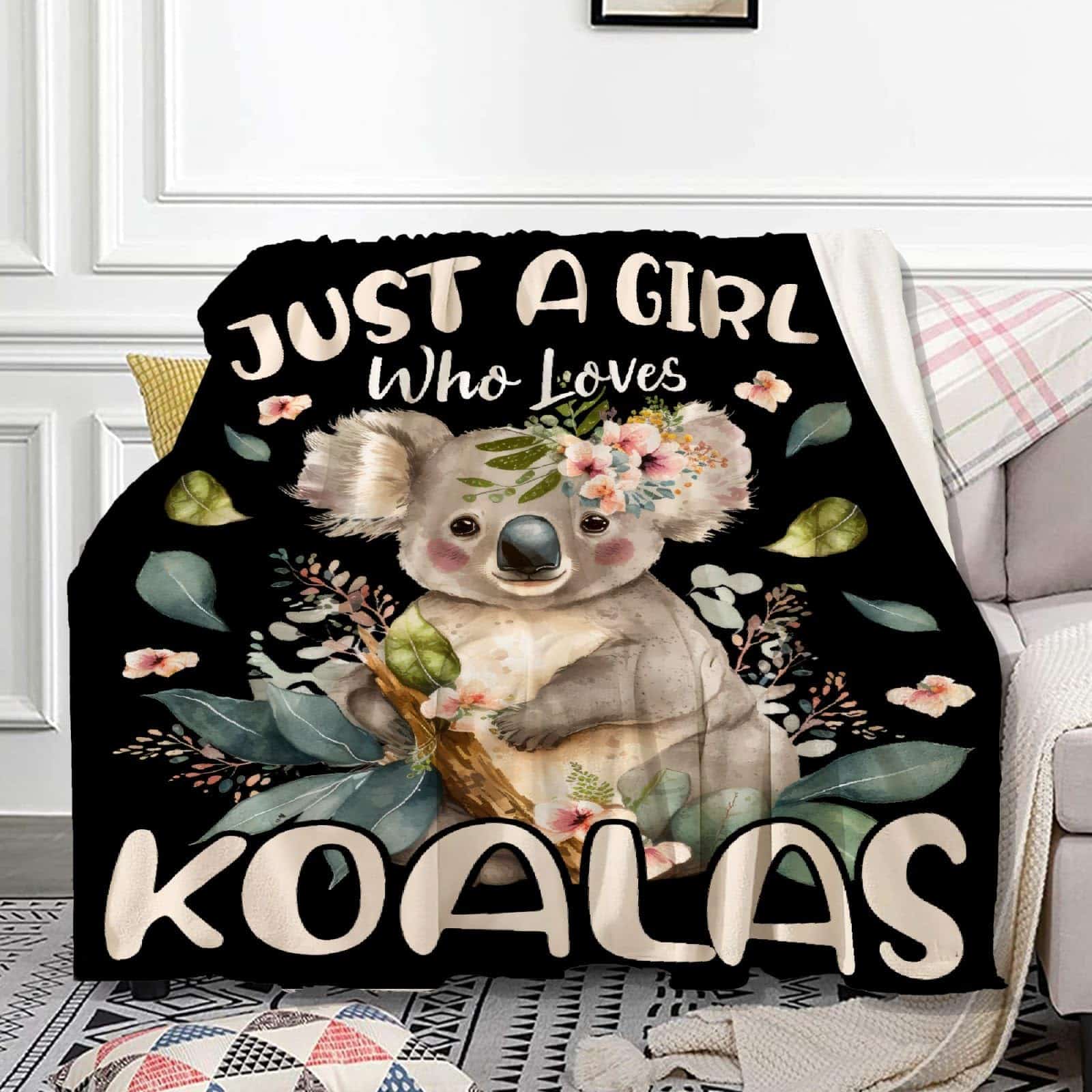 Manta de Koala para Mujeres Solo una Chica que Ama los