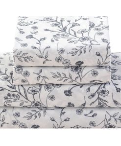 Juego de Sábanas Florales Queen Size 18” Bolsillo Profundo