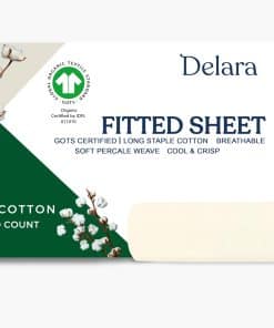Sábana ajustable Delara 100% algodón orgánico de tejido