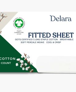 Sábana Ajustable Delara 100% Algodón -Blanco