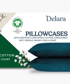 Par de Fundas de Almohada Delara 100% Algodón Orgánico con