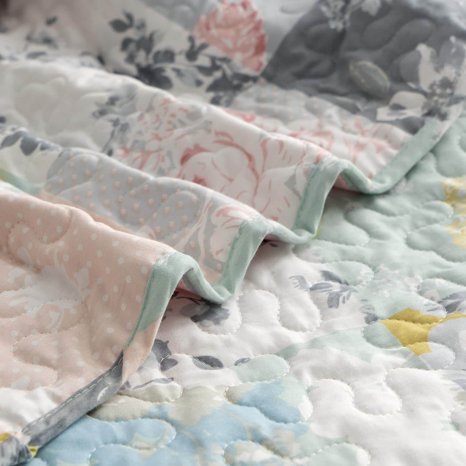 Juego de Edredón Floral BUPIRD Twin 2 Piezas Suave Edredón - Imagen 7