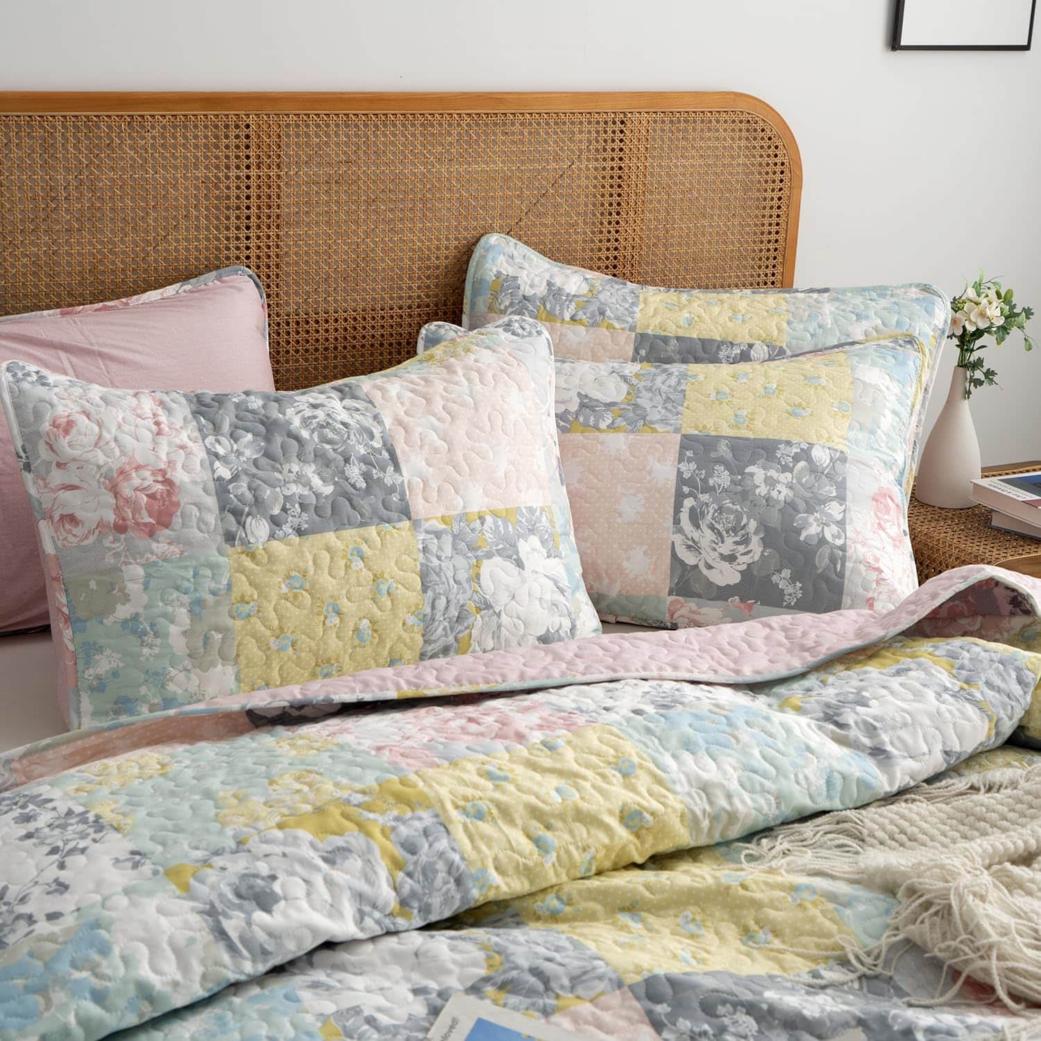 Juego de Edredón Floral BUPIRD Twin 2 Piezas Suave Edredón - Imagen 10