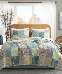 Juego de Colcha Gemela BUPIRD Floral 2 Piezas Colcha de