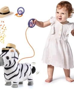 TUMAMA Juguete de Zebra Caminante y Hablador con Correa de