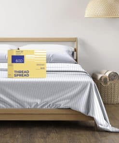 THREAD SPREAD Juego de Sábanas de Rayas de Lujo de Algodón