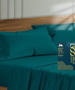 Funda de Almohada de Algodón Egipcio 100% -Verde Azulado