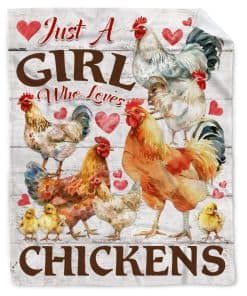 Manta para niñas 'Just A Girl Who Loves Chickens' ¡Regalo