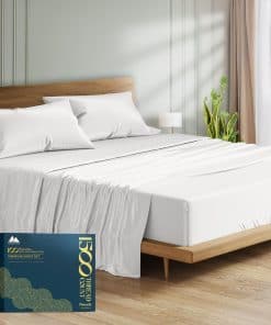 Juego de sábanas de algodón egipcio Mayfair -Blanco