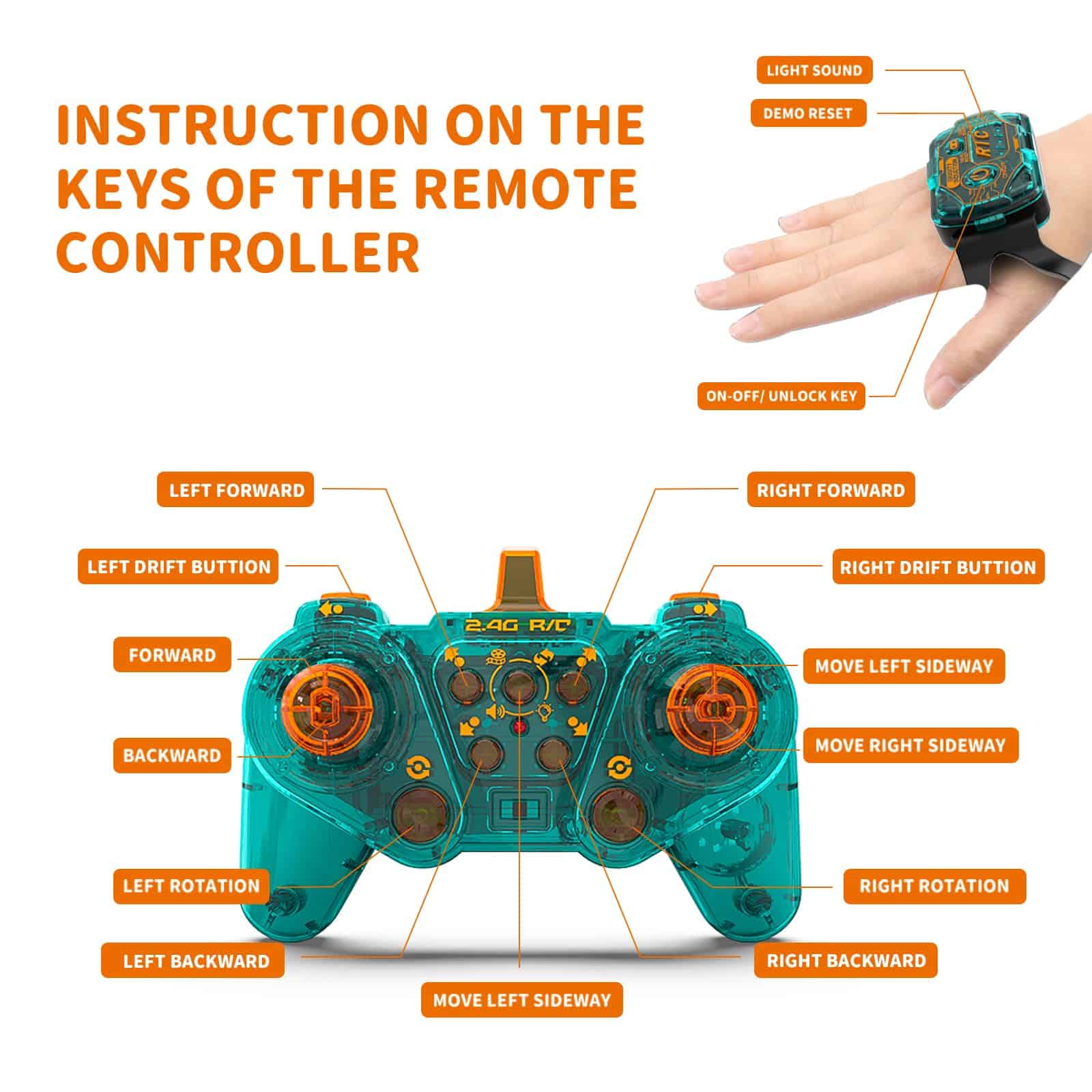 Coche teledirigido XUERENTECH con detección de gestos Coche - Imagen 5