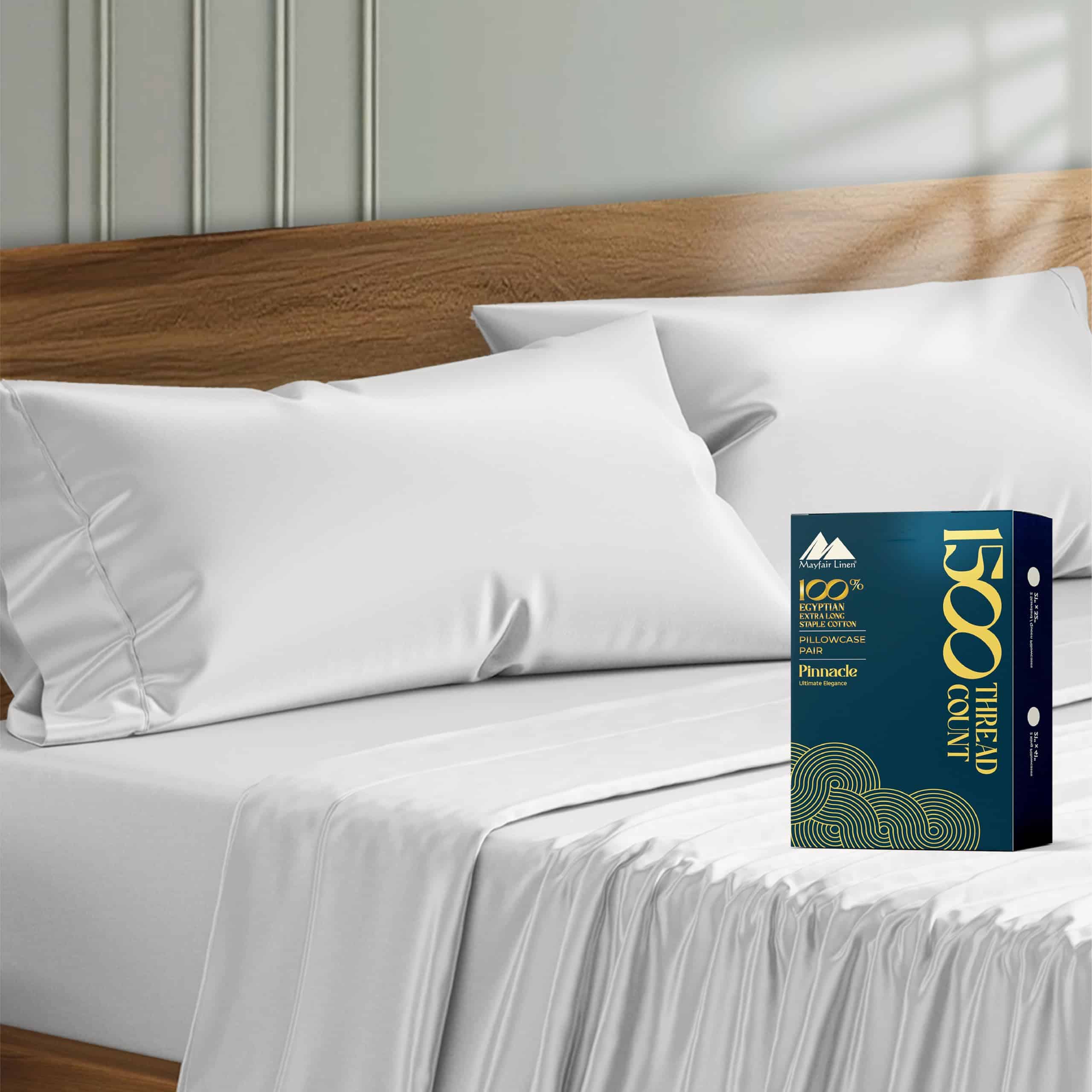 Fundas de Almohada King Size de Algodón Egipcio 100%