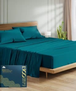 Juego de sábanas 100% algodón egipcio tamaño -Teal