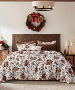 Set de Edredón Floral Maravilloso Tamaño Queen, Juego de