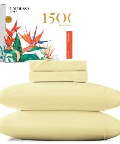 Juego de Sábanas de Algodón Egipcio Carressa -Beige