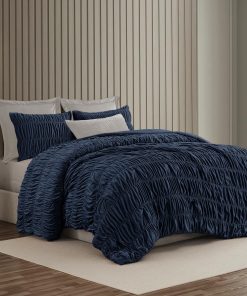 Set de Edredón de Terciopelo Fruncido de Lujo Maravilloso