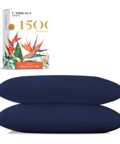 Funda de Almohada de Lino 100% Algodón Egipcio Carressa