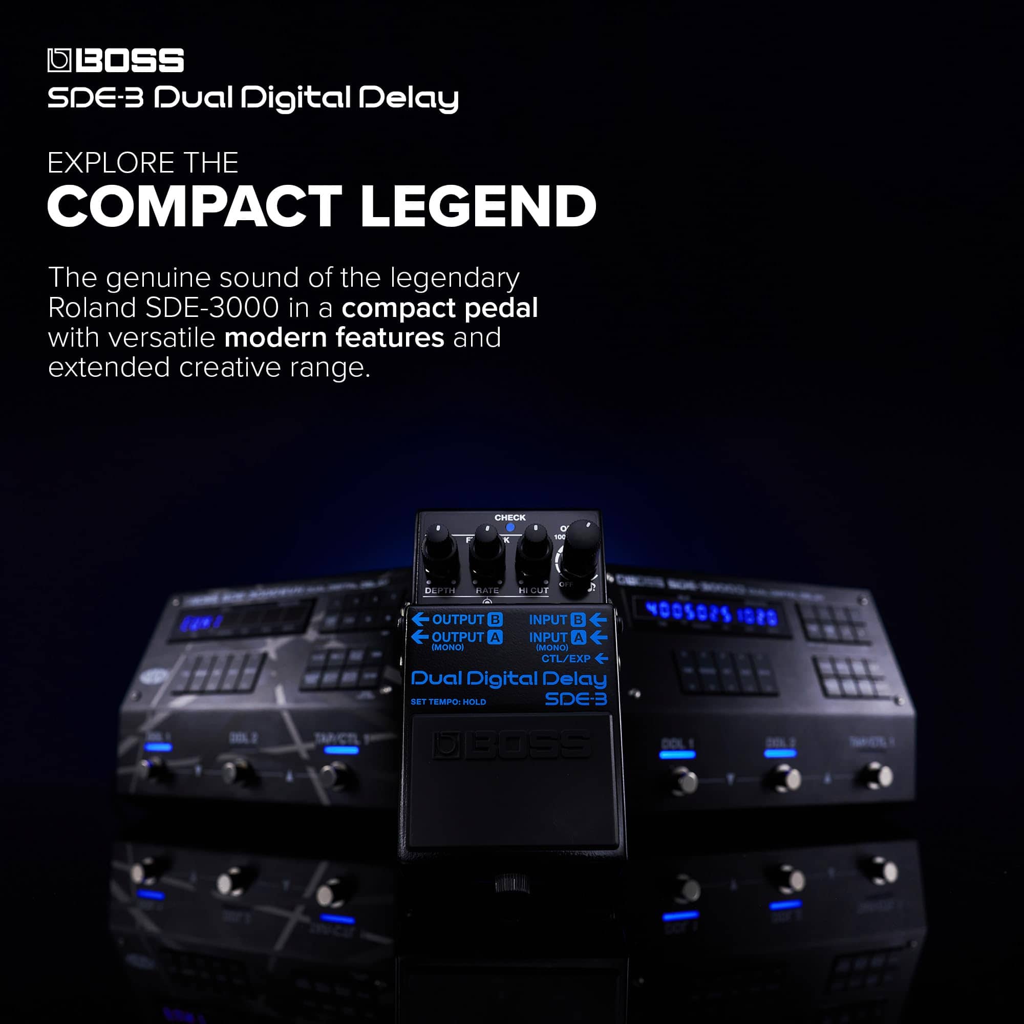 Pedal de Delay Digital Dual Boss SDE-3 - Imagen 3