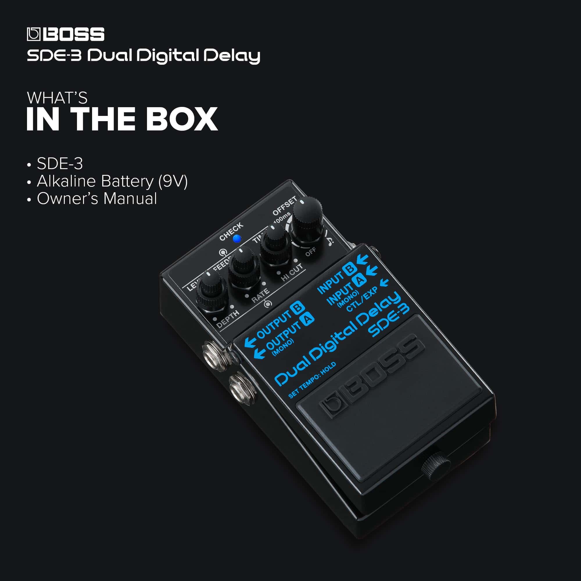 Pedal de Delay Digital Dual Boss SDE-3 - Imagen 8