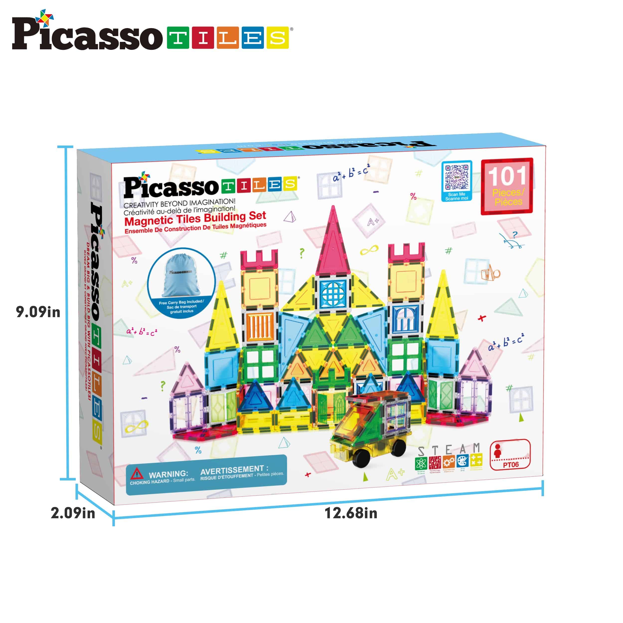 PicassoTiles Magnetic Tiles 101 Piezas Juego de Bloques de - Imagen 8
