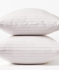 Funda de Almohada de Percale Arrugado -Avellana con Sedona (