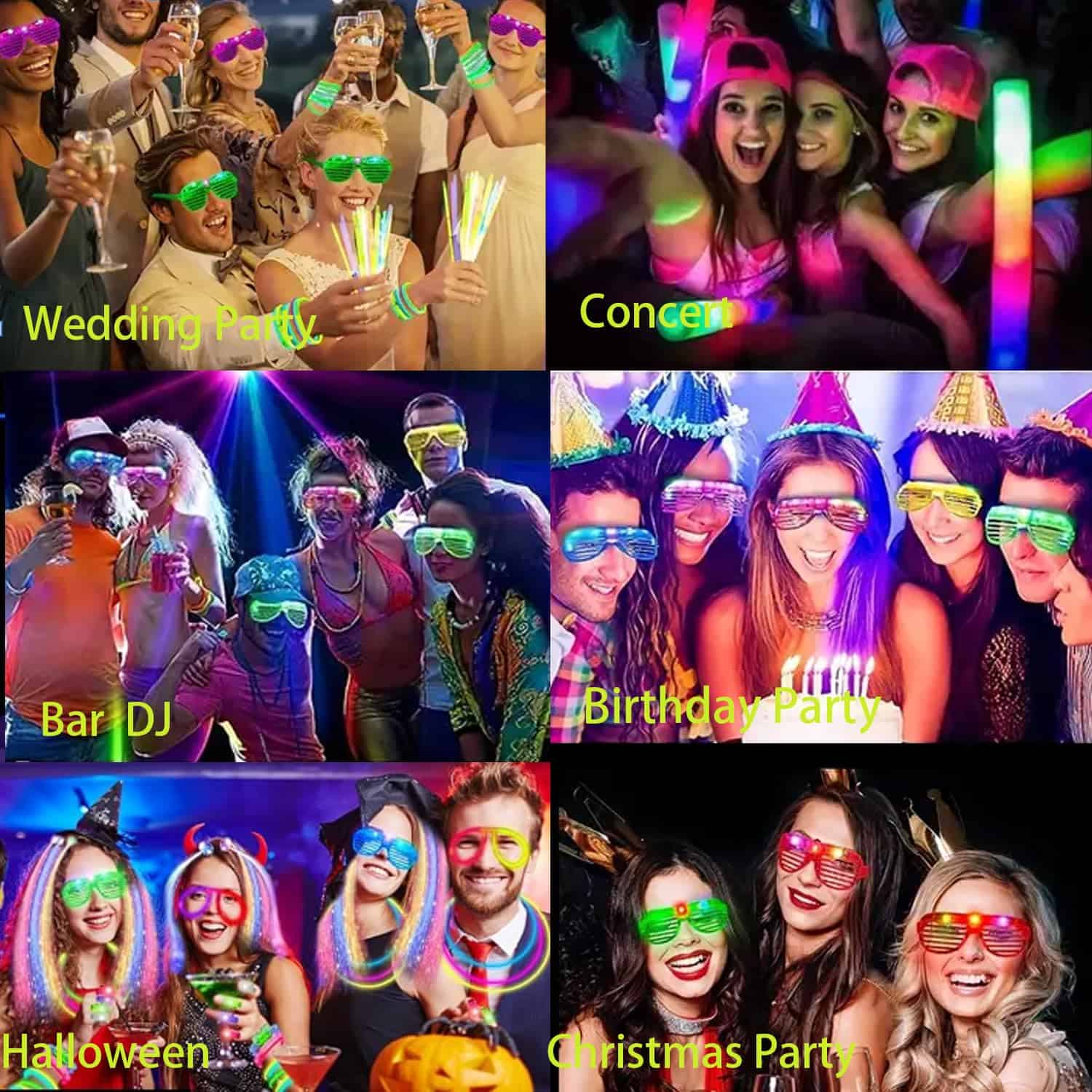 266 PCS Suministros de Fiesta que Brillan en la Oscuridad, - Imagen 8