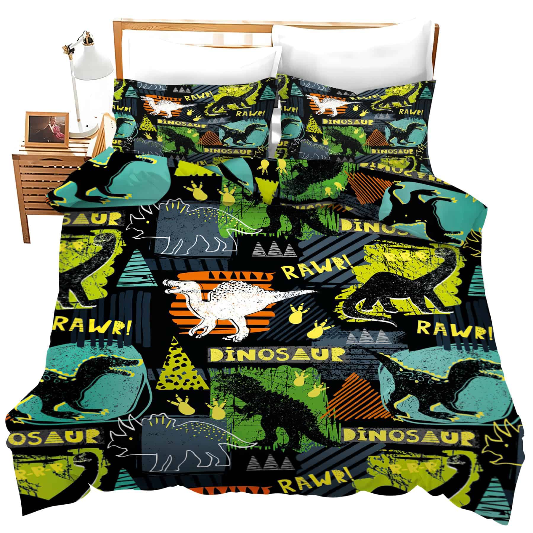 Conjunto de Ropa de Cama de Dinosaurio Uphomart de 3 Piezas