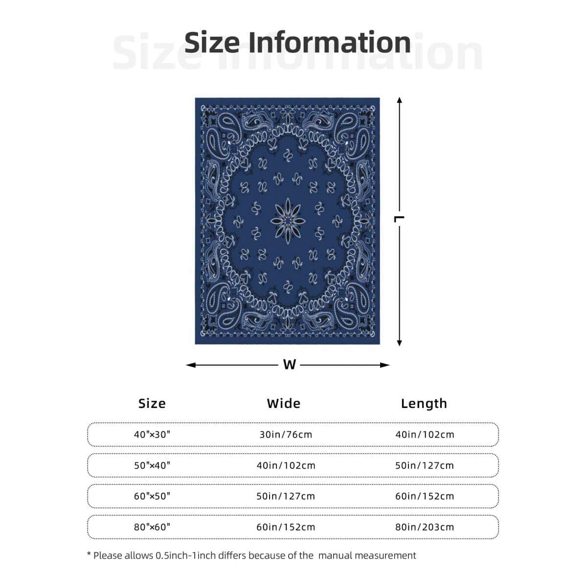 Manta de decoración para el hogar, Pañuelo de Bandana - Imagen 7