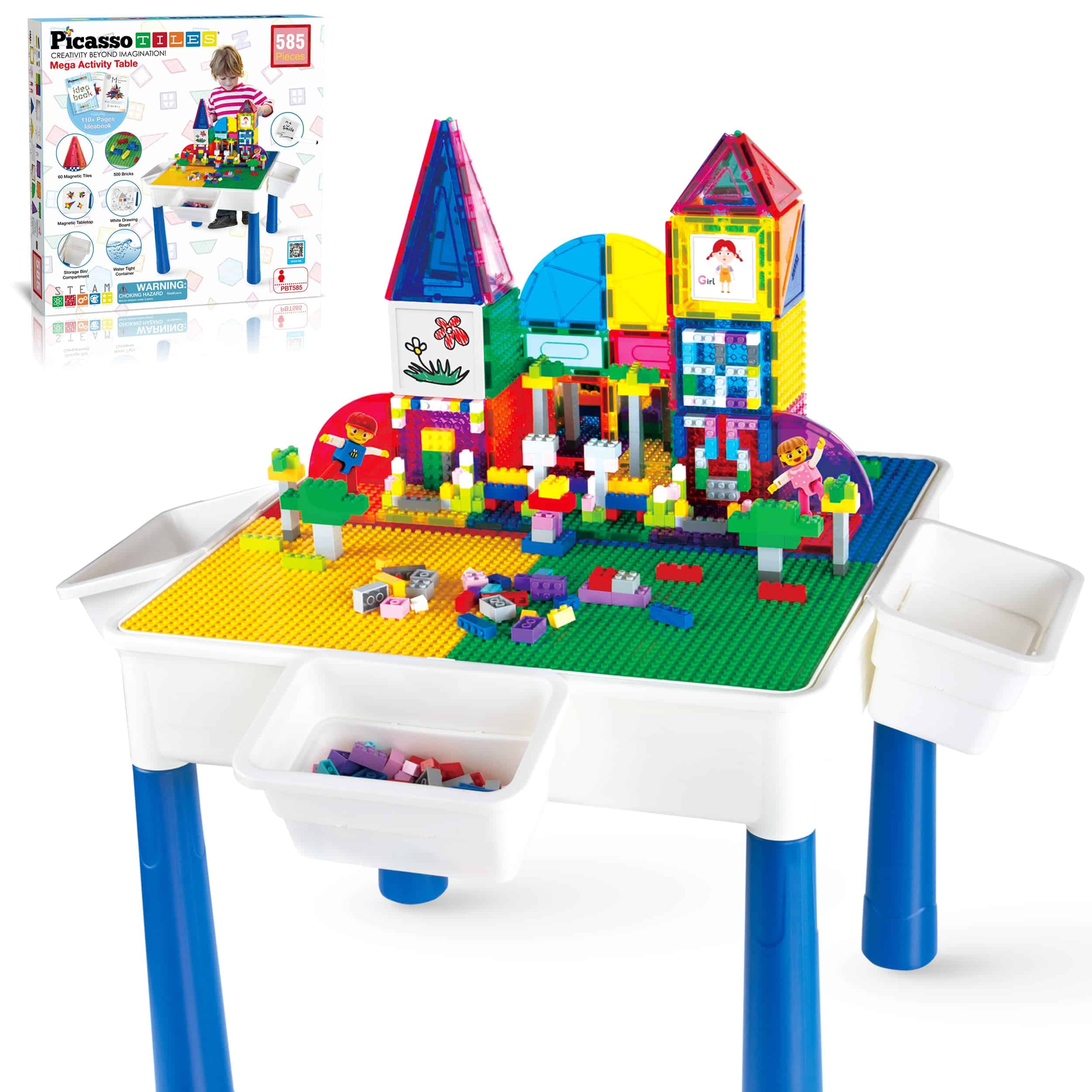 Mesa de Actividades para Niños PicassoTiles 585 piezas con