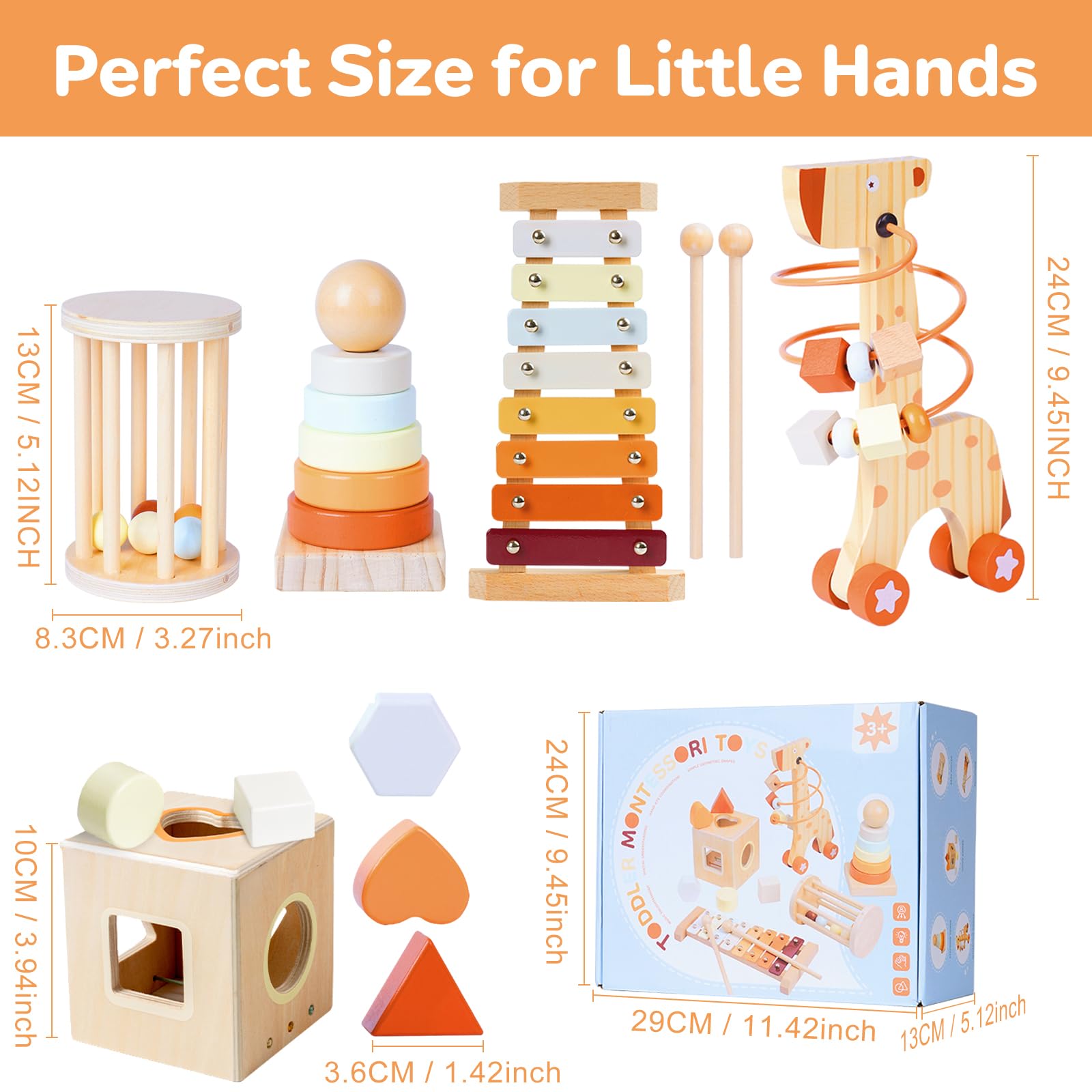 Conjunto de Juguetes Montessori de Madera Smartwo para - Imagen 6