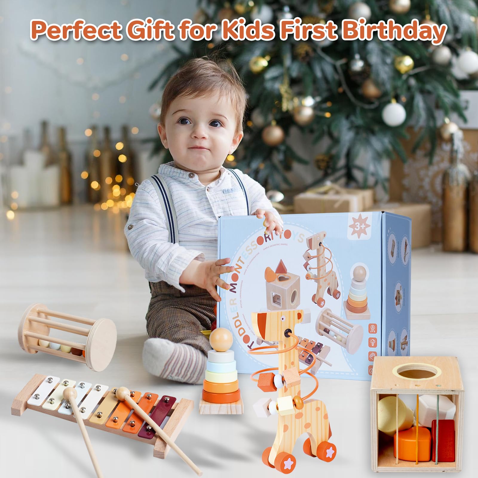 Conjunto de Juguetes Montessori de Madera Smartwo para - Imagen 7