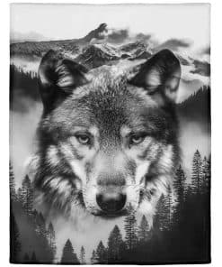Manta de Forro Polar Rstick Wolf para Amantes de los Lobos