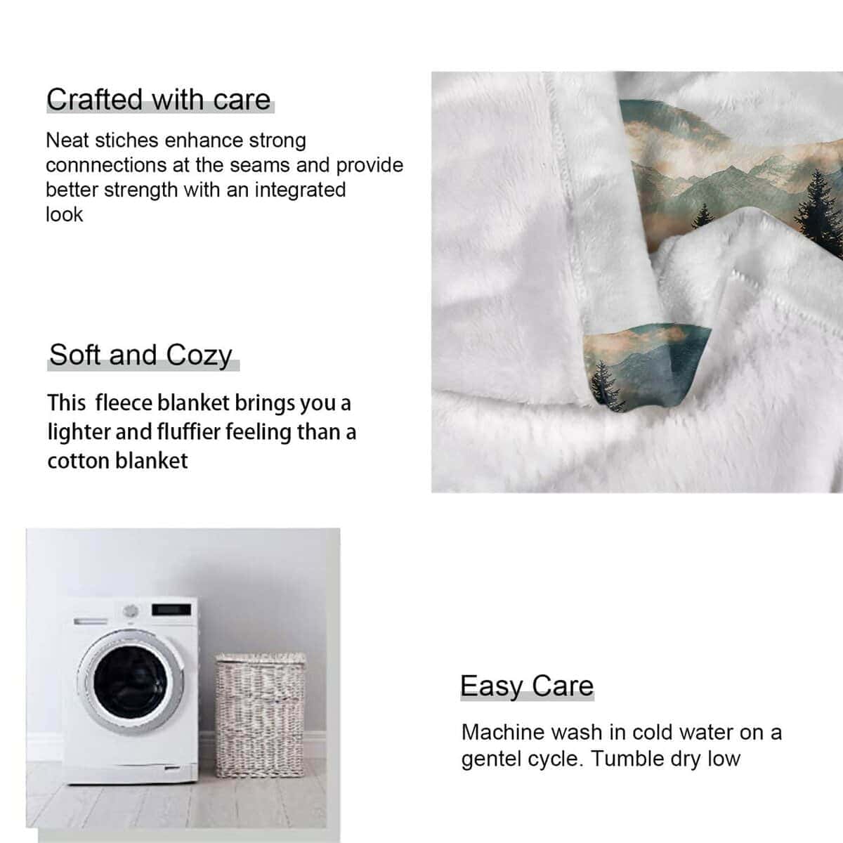 Manta de Felpa de Alce Rstick para Amantes de los Alces 60" - Imagen 7