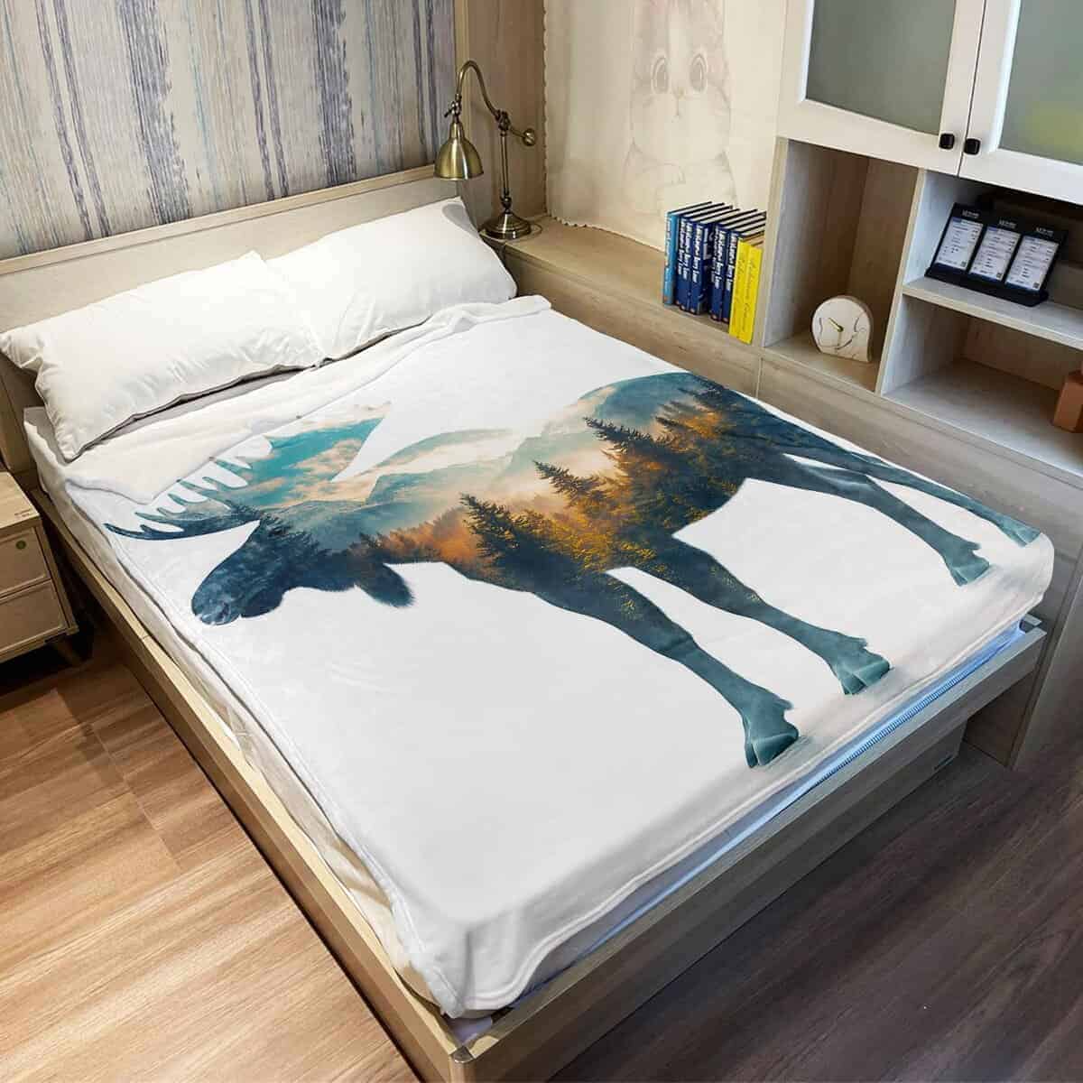 Manta de Felpa de Alce Rstick para Amantes de los Alces 60" - Imagen 5