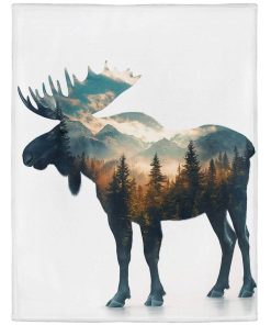 Manta de Felpa de Alce Rstick para Amantes de los Alces 60"