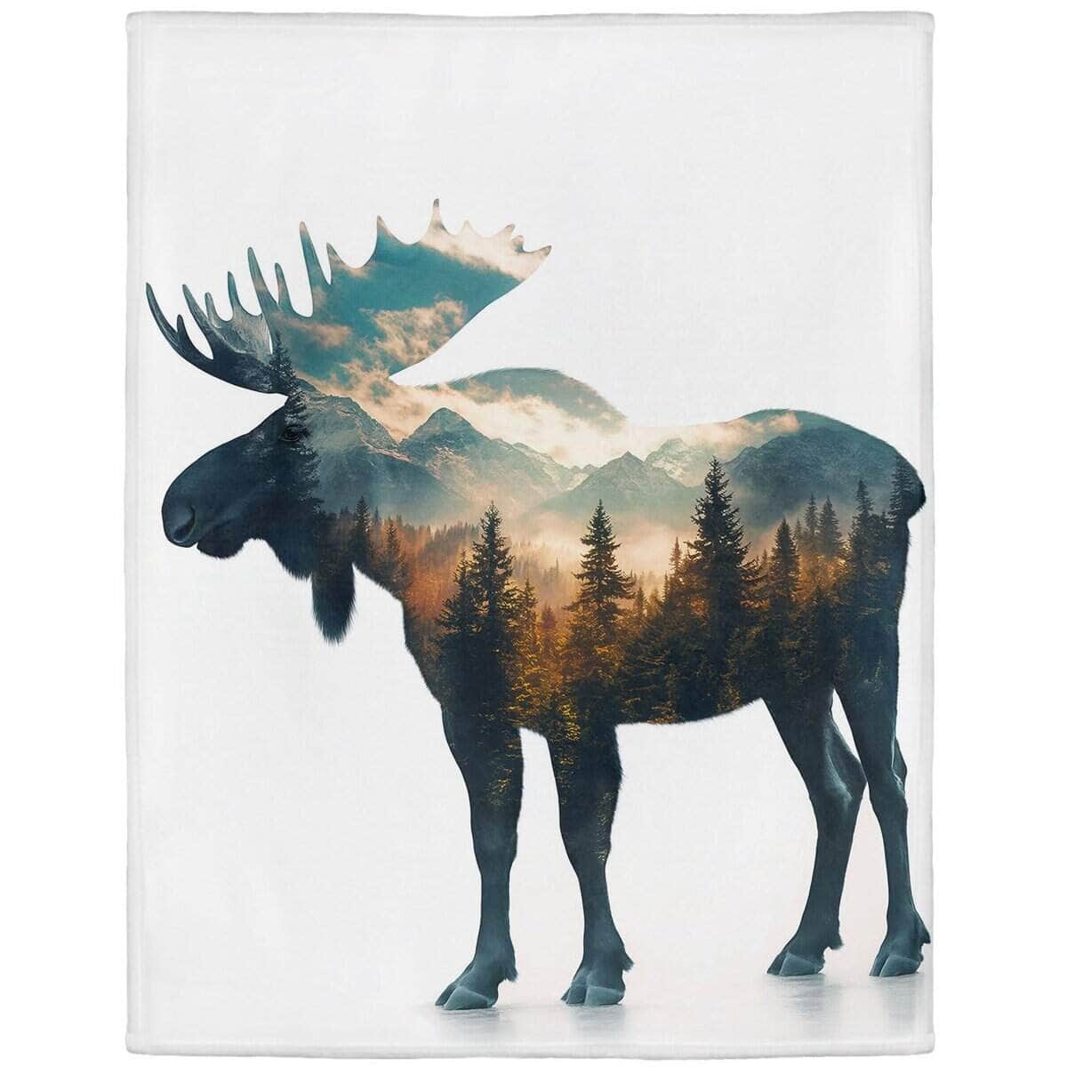 Manta de Felpa de Alce Rstick para Amantes de los Alces 60"