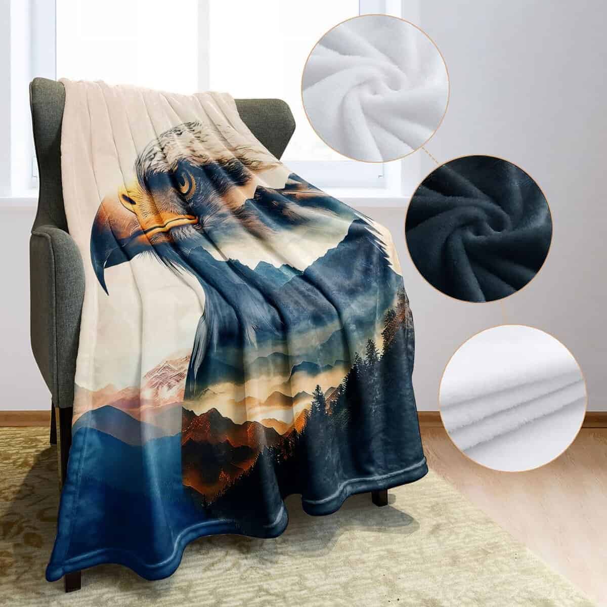 Manta de Felpa Rstick Águila Calva para Amantes de las - Imagen 6