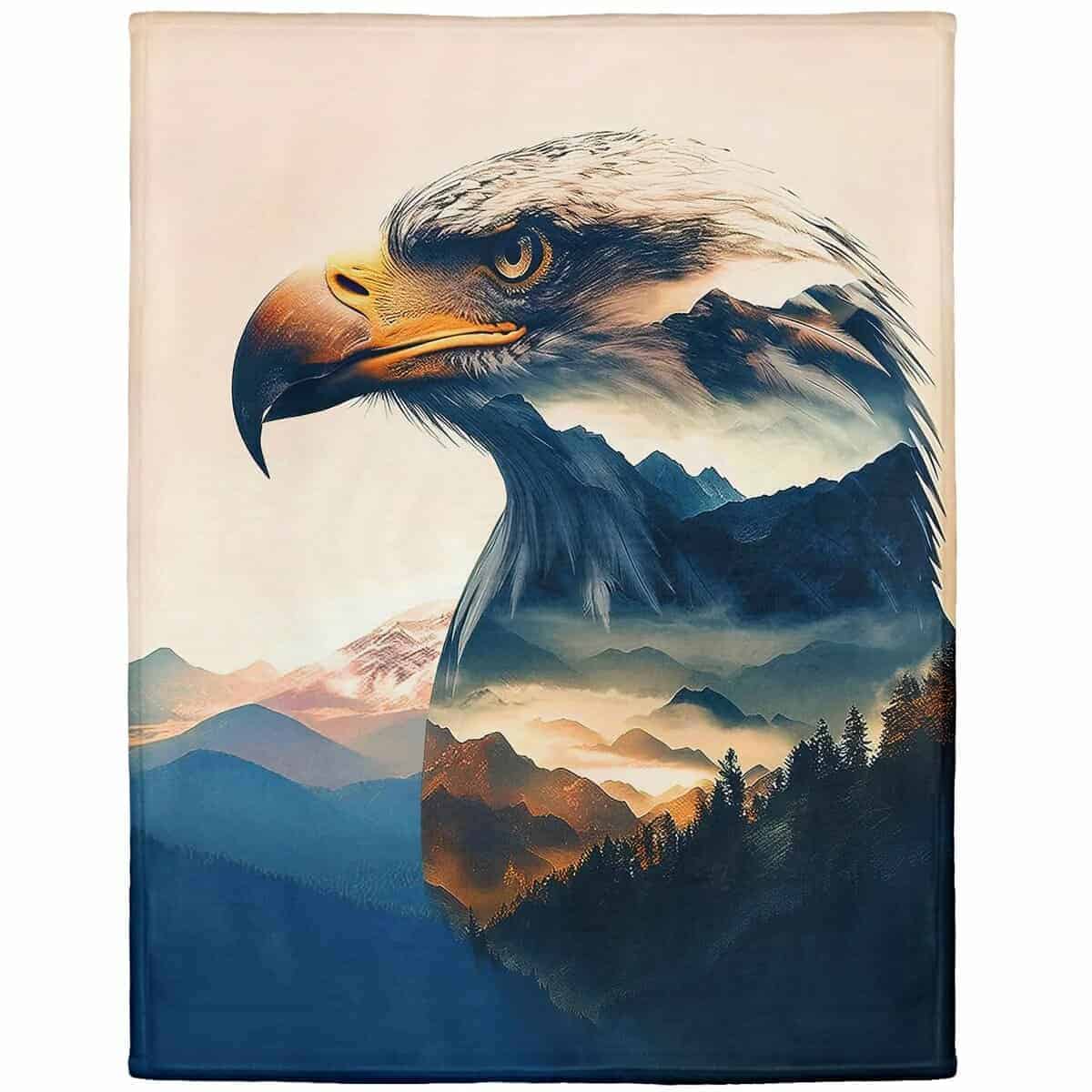 Manta de Felpa Rstick Águila Calva para Amantes de las