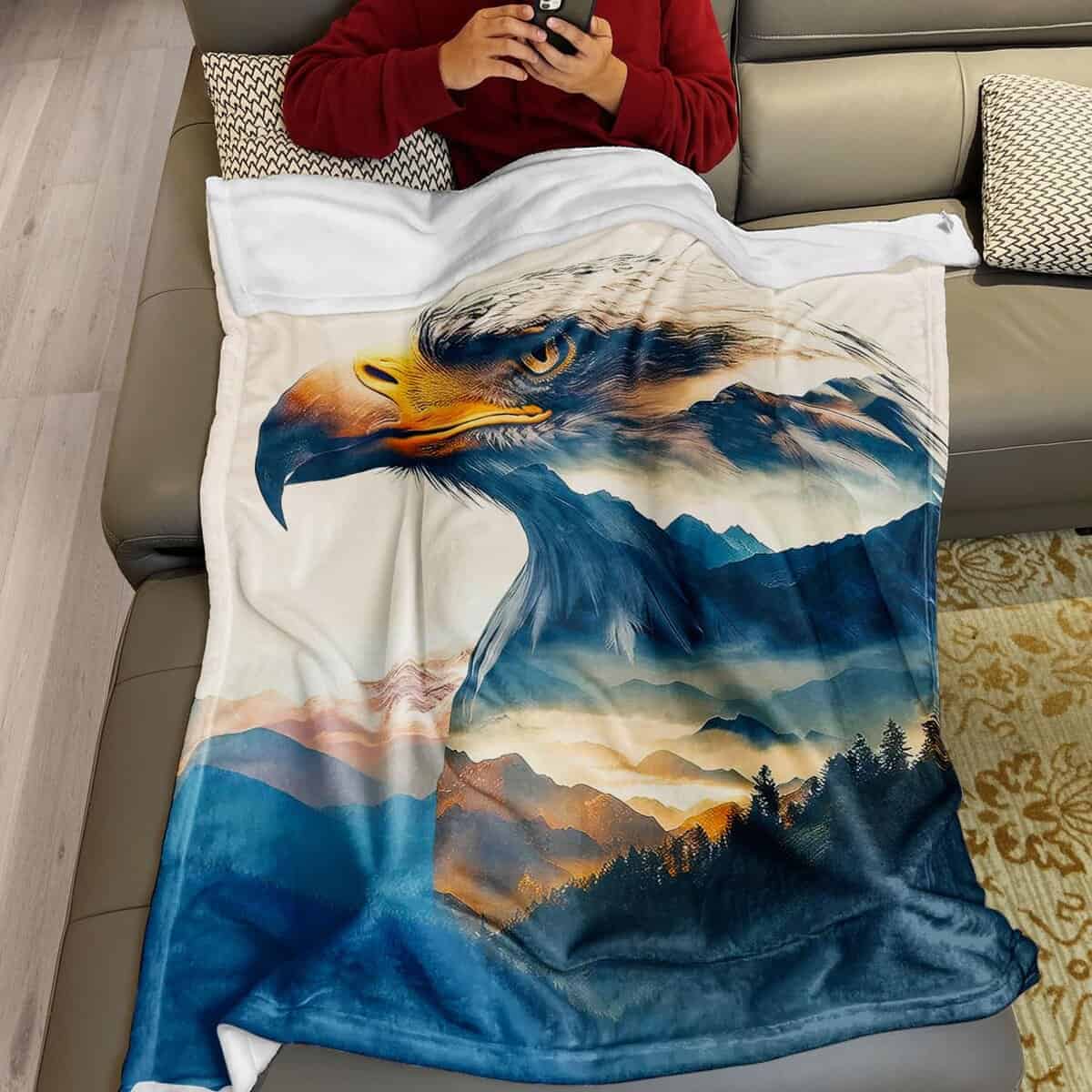 Manta de Felpa Rstick Águila Calva para Amantes de las - Imagen 4