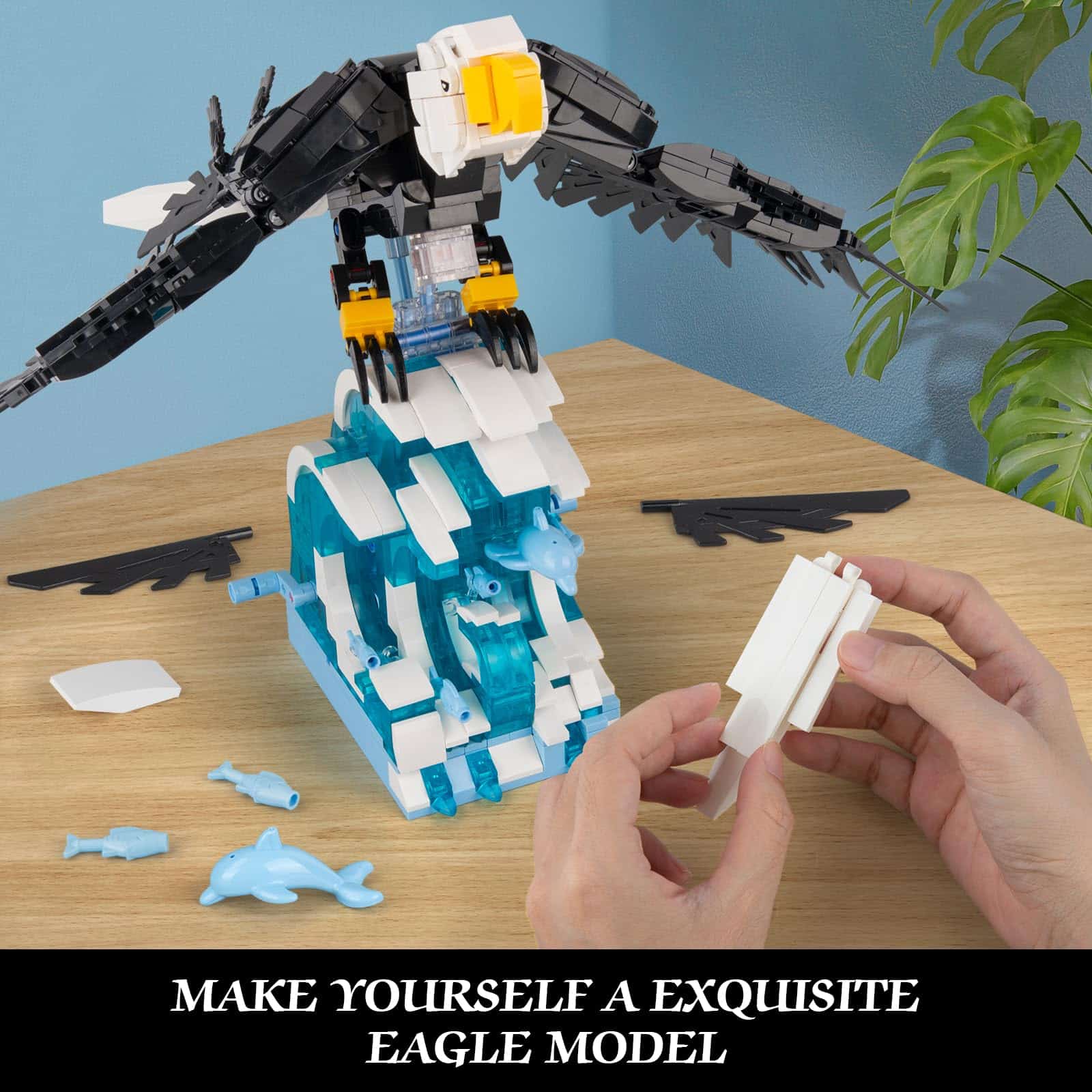 Vziimo Ideas Juego de construcción de águila, Modelo - Imagen 7