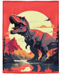 Manta de Felpa de Dinosaurio Rstick para Amantes de los