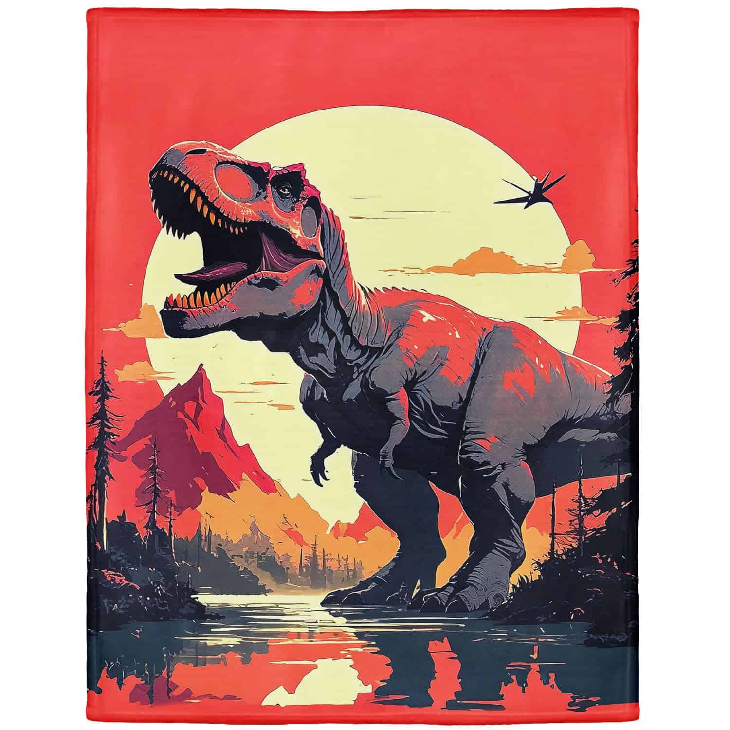 Manta de Felpa de Dinosaurio Rstick para Amantes de los