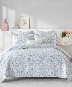 Juego de Colchas King FineStichery Azul - Colchas de