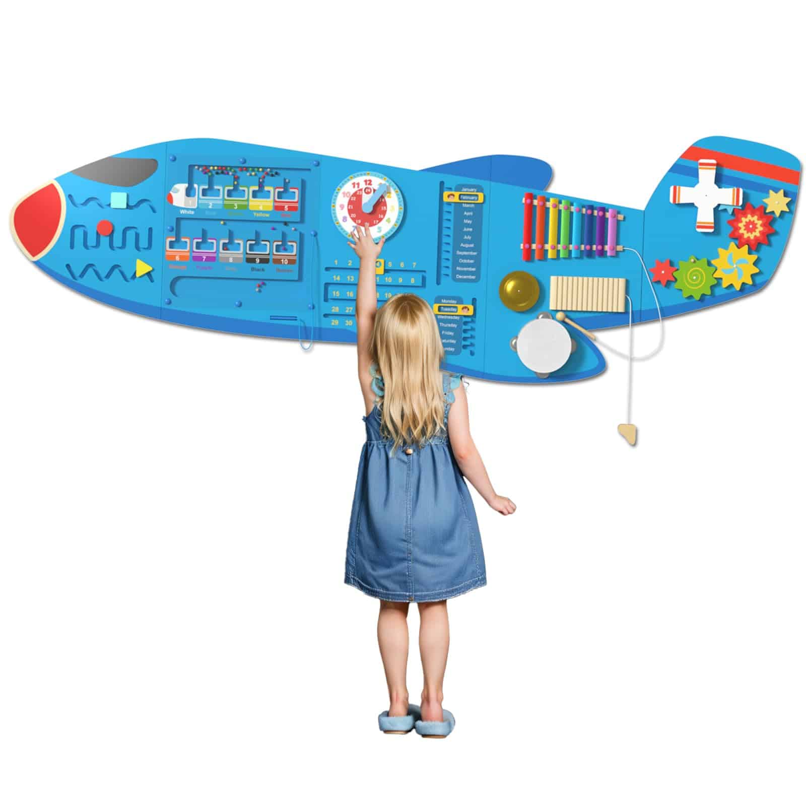 Tablero de actividades Montessori Little Oak Play Airplane