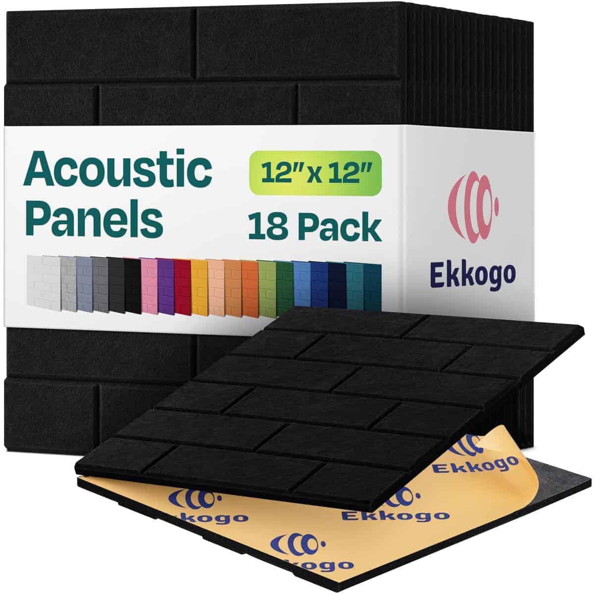Paneles Acústicos Ekkogo 18-Pack Paneles de Pared