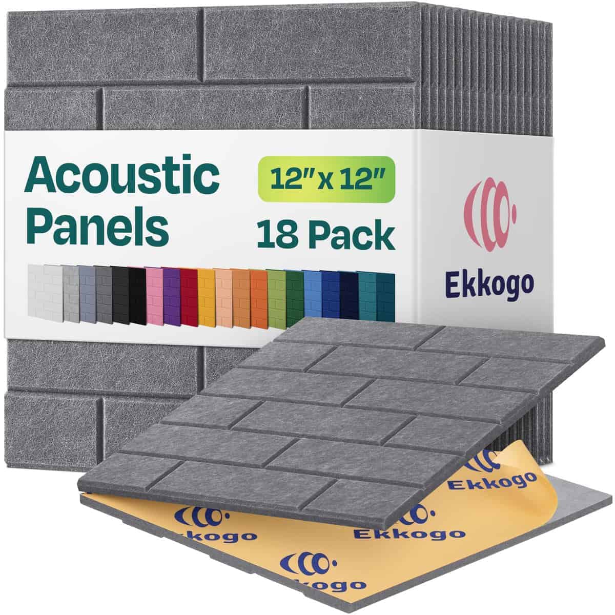 Paneles Acústicos Ekkogo de 18 Pack Paneles de Pared