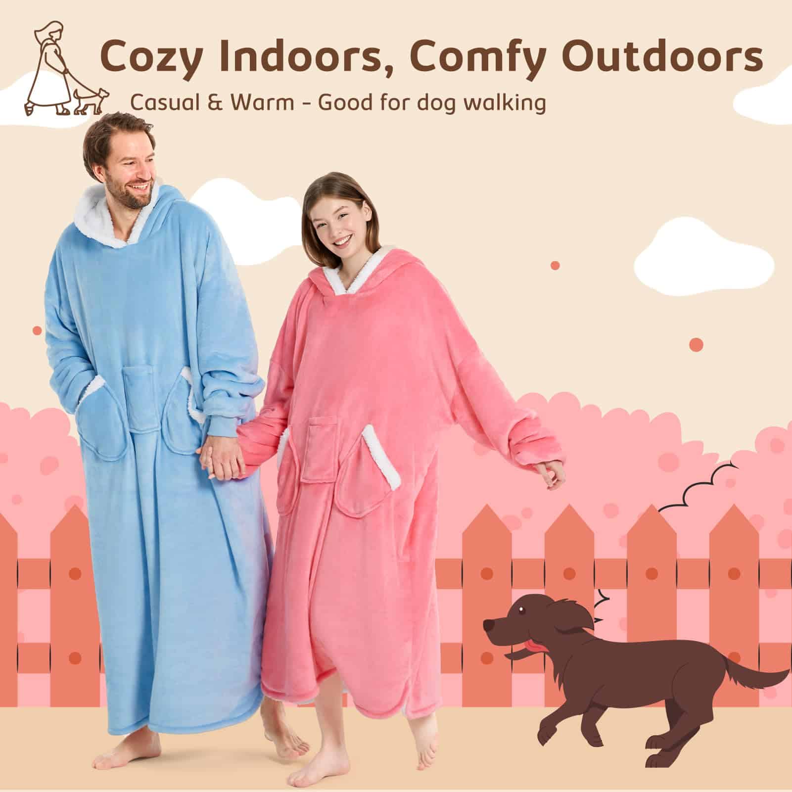 Manta con capucha L'AGRATY extra grande para adultos: - Imagen 6